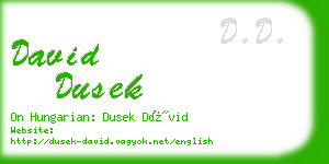 david dusek business card